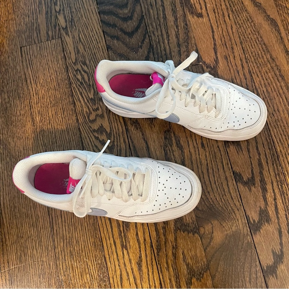 Nike White, Light Blue, and Pink Sneakers